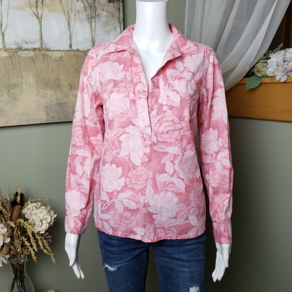L.L. Bean Tops - LL Bean Floral Blouse